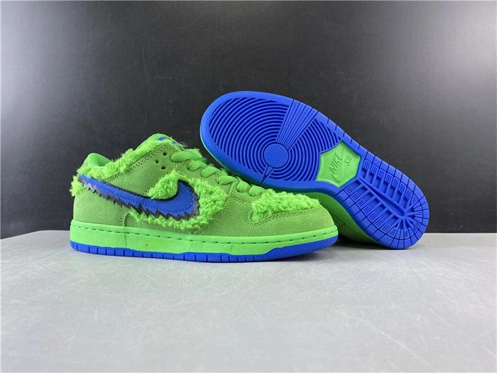 Breathable Nike SB Dunk Low Grateful Dead Bears Green CJ5378- 4899